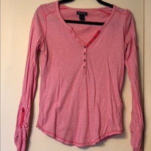 Lucky brand red/white stripe shirt